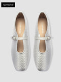 Knitted textured ankle boots