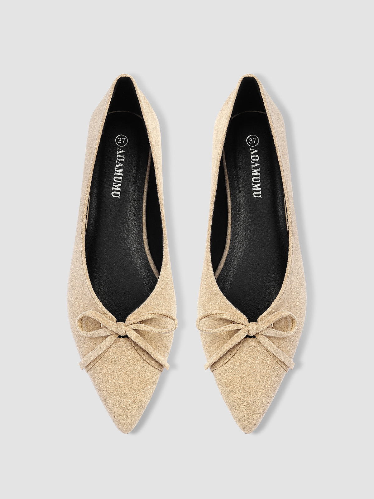 Pointed-toe suede slip-on shoes