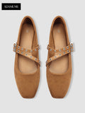 Button-up double-lace single shoe